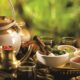 Ayurvedic treatment setup with herbal medicines and traditional healing therapy in Trivandrum